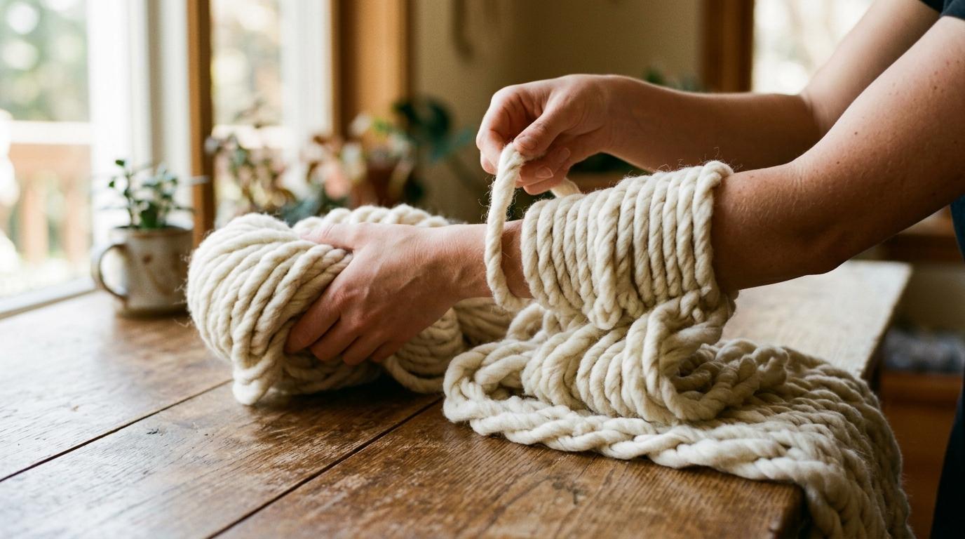 Arm knitting — no needles needed