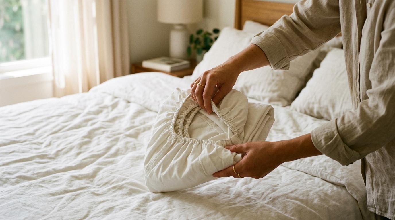 Fold a fitted sheet perfectly