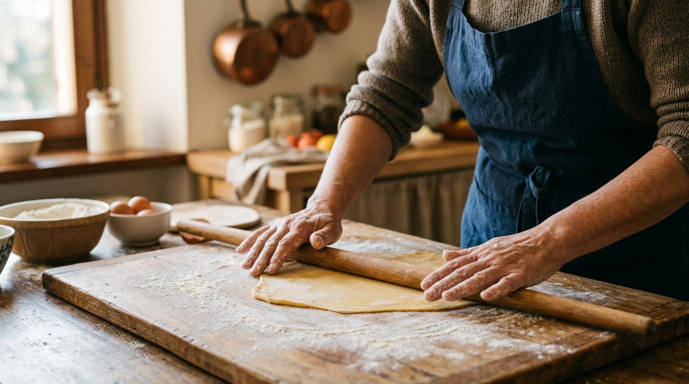 Roll pasta by hand without a machine