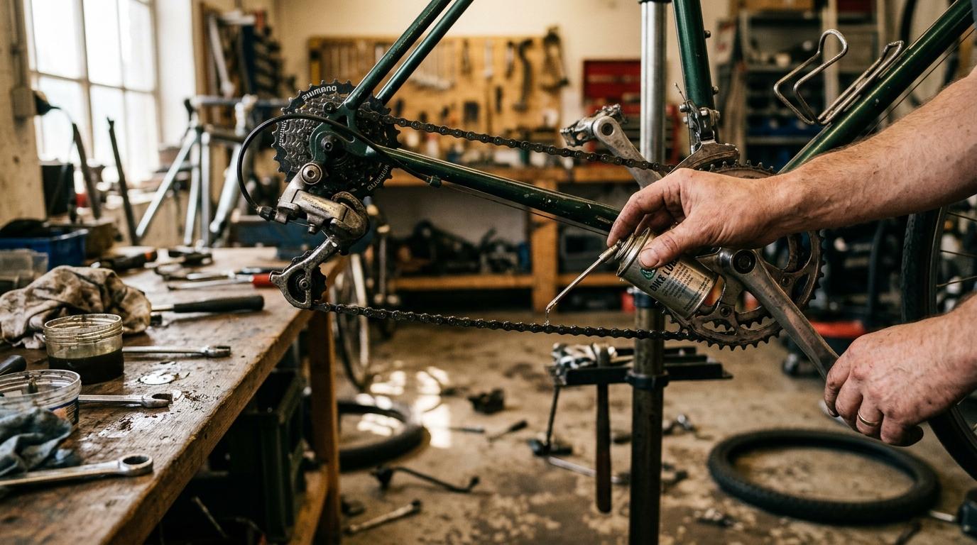 Clean and oil a bicycle chain
