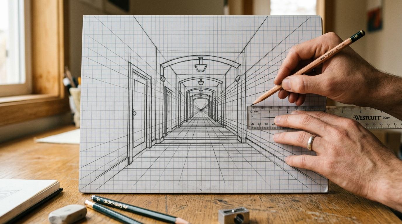 One-Point Perspective Drawing