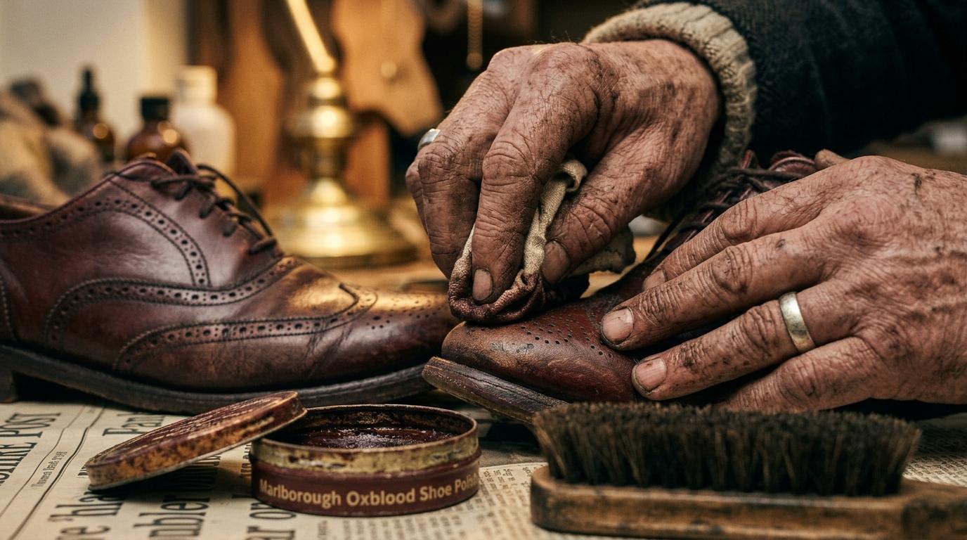 Polish leather shoes